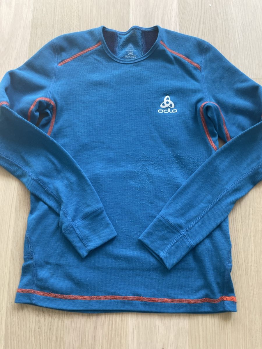 Odlo Biancheria intima: Odlo Thermo  blau Langarm Gr.140  extra warm – Usato da Steinhausen venduto da Piaweber1943.