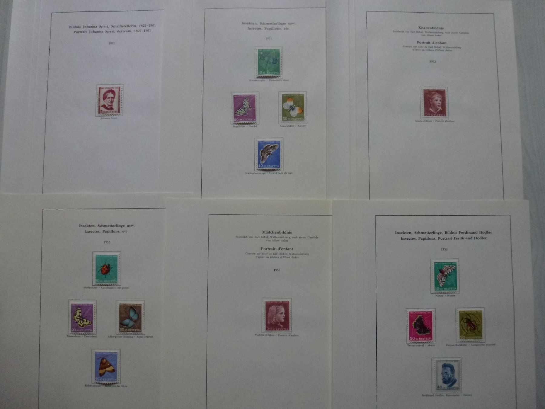 Alle Briefmarken: ++ Pro Juventute Marken ab Vorläufer bis 1963 postfisch – Gebraucht aus Walkringen von Casablanca777 6
