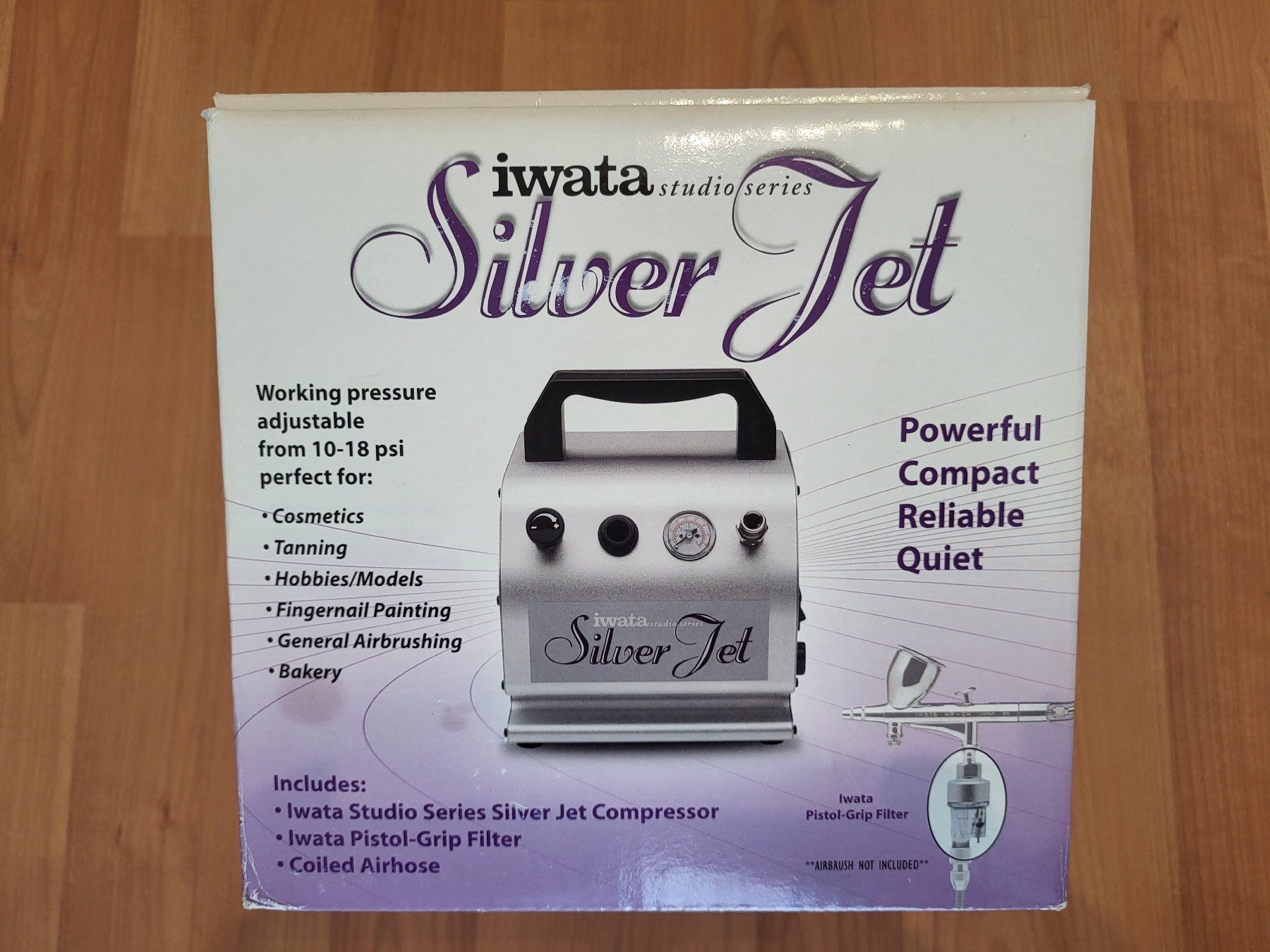 Tutti gli attrezzi: NEUER iwata studio Airbrush Kompressor - Silver Jet IS-50 – Nuovo e nell'imballaggio originale da Jonen venduto da Nabla31415 2