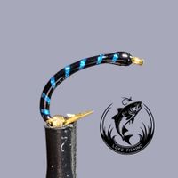 Hegene/ Gambe mit 5 Nymphen für Felche Blau/ Schwarz #14