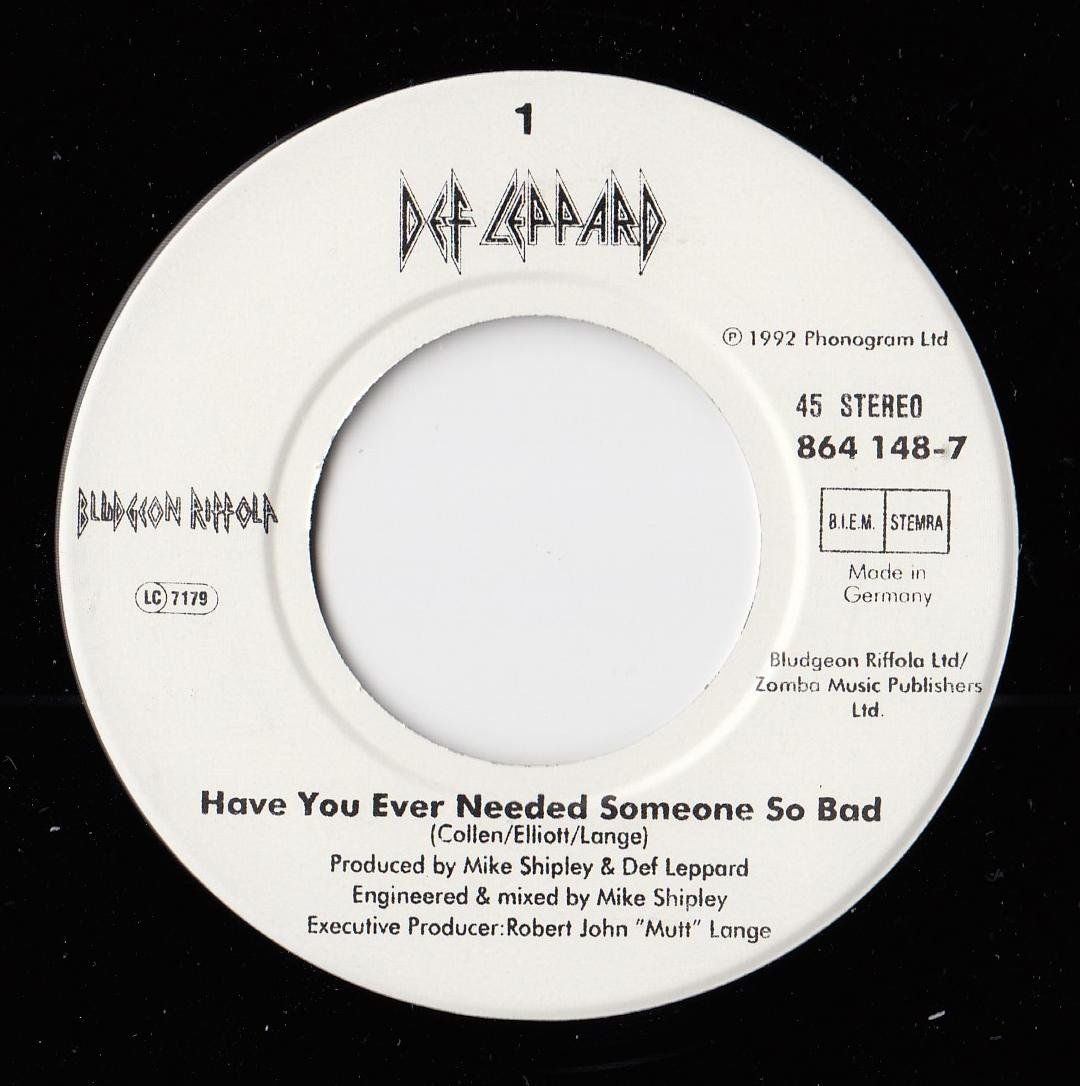 Dischi in vinile: Def Leppard Vinyl Single von 1992 – Usato da Volketswil venduto da Abcrecords 2