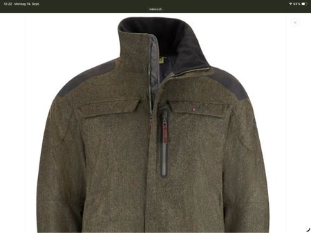 Jagdjacke Menco Fadri Loden grün Herren mit Besatz, 