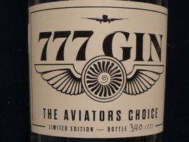 Rarität: 777 Gin - "The Aviators Choice", Limited Edition