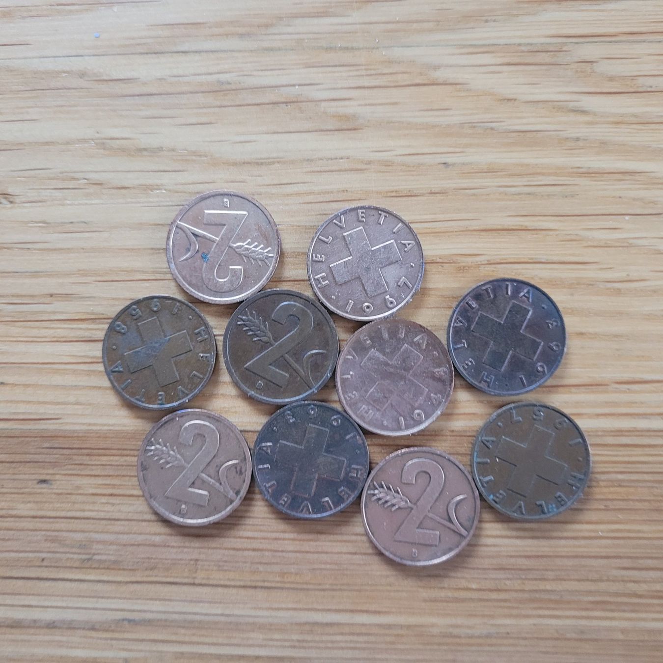 Alle Münzen: Lot De Pièces 2 Centime CH – Gebraucht aus Biel/Bienne von Destockweb 3