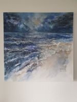 Acrylbild auf Leinwand, Abstract, Meeresbrandung