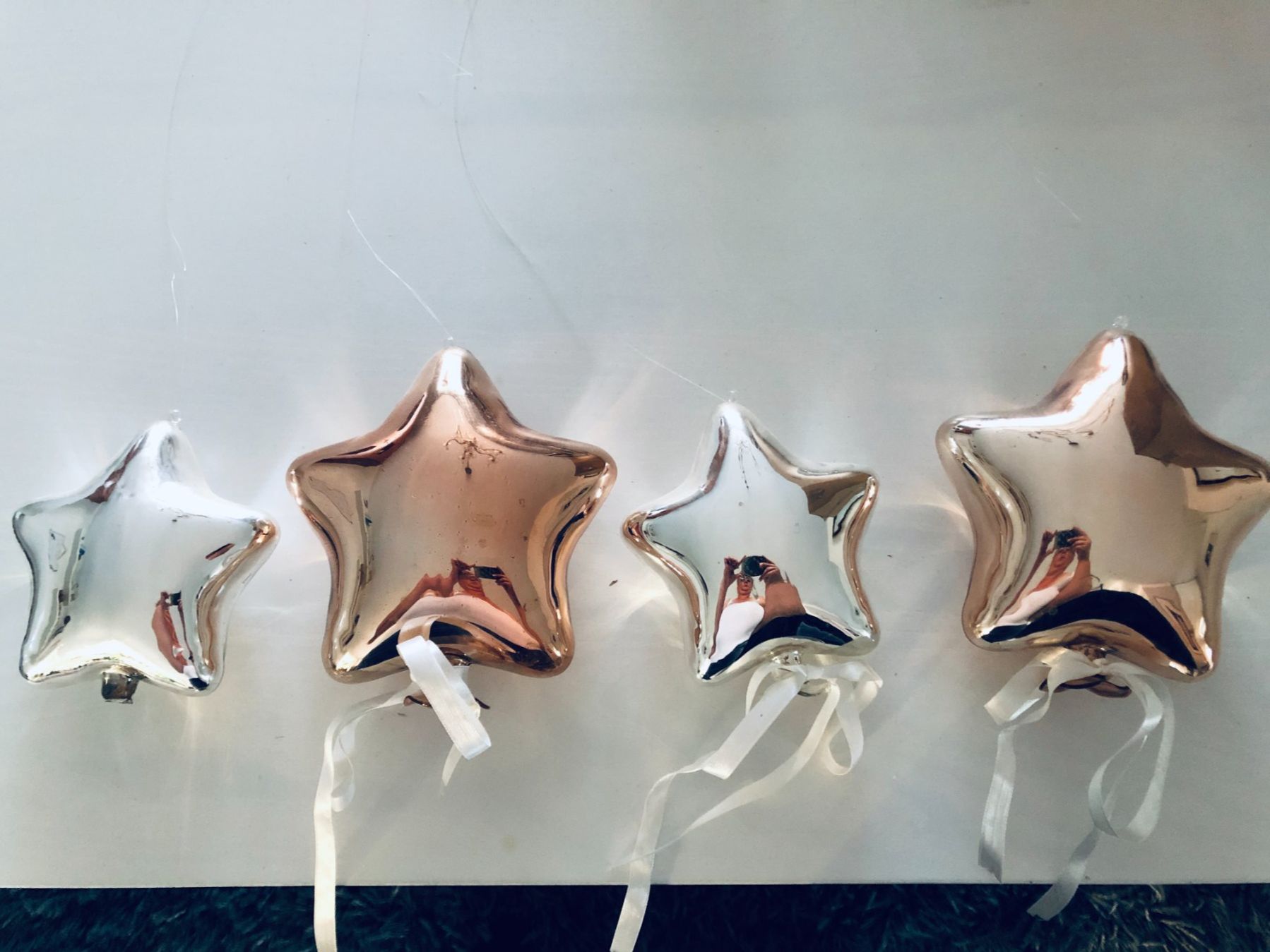 Tutte le decorazioni: 4x Glas Sterne Silber & Rosa – Usato da Arlesheim venduto da OmnIa55