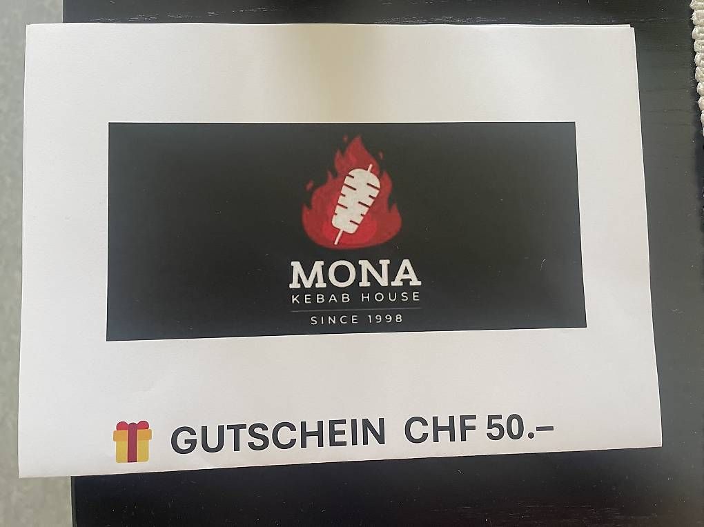 Buoni: Gutschein Mona Kebab Haus  – Usato da Zürich venduto da SuzanY01