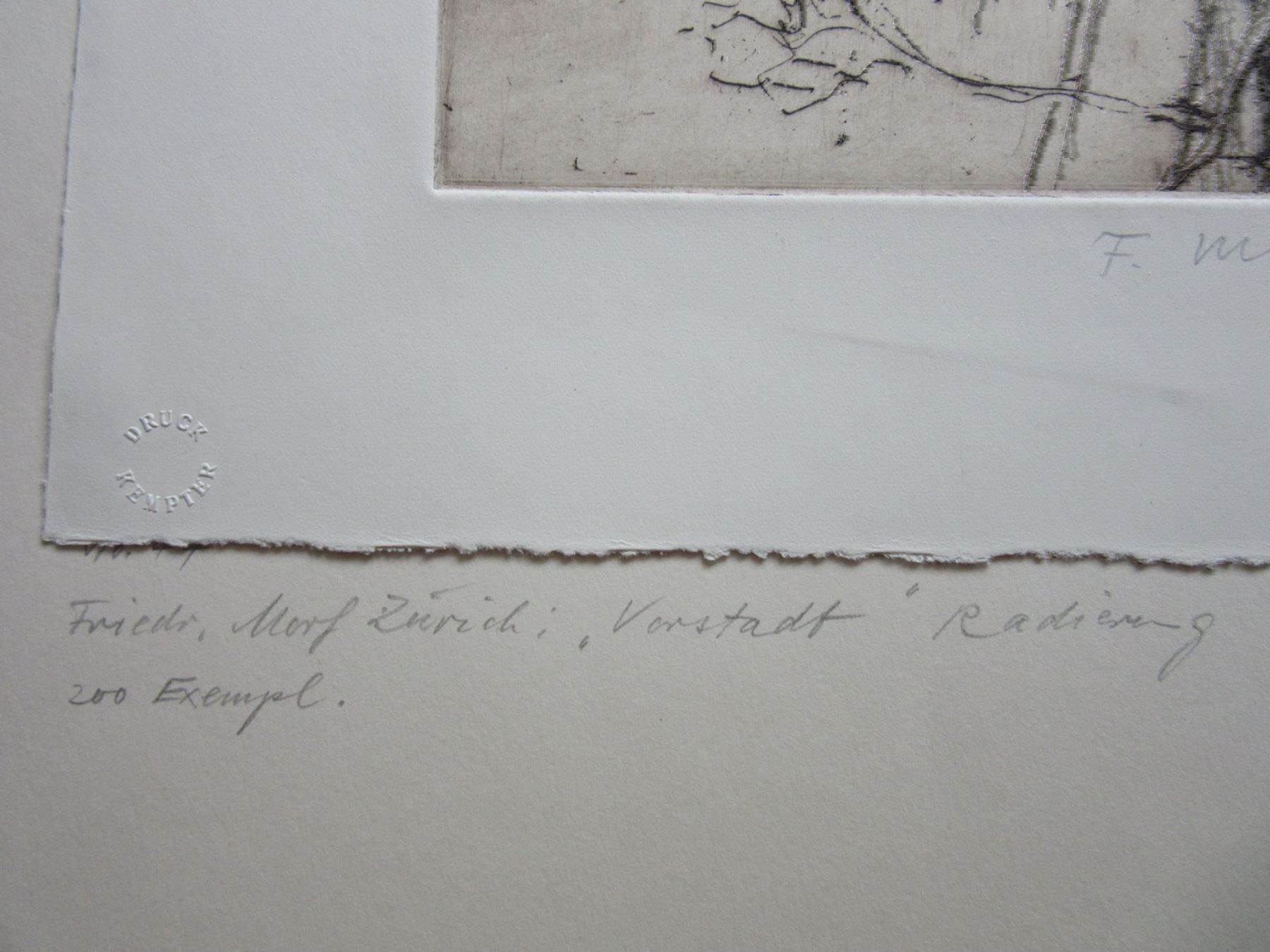 Grafica & Litografie: FRIEDRICH MORF RADIERUNG – Usato da Gersau venduto da grafik-kunst 1