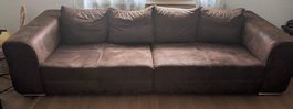 XXL-Sofa in Wildleder-Optik