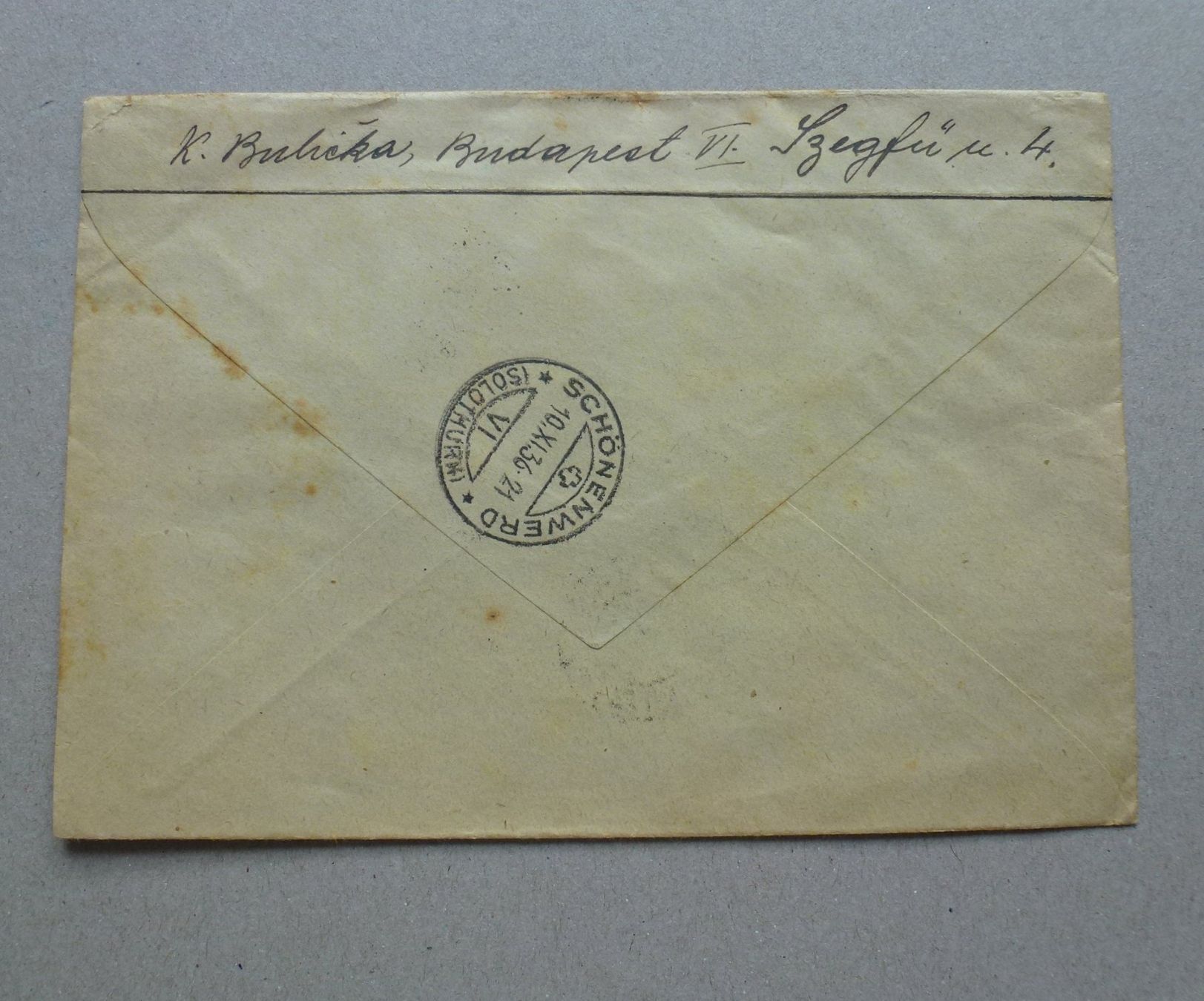 Tutti i francobolli: Ungarn ++ Brief Budapest-Schönewerd  9.11.1936 – Usato da Walkringen venduto da Casablanca777 1