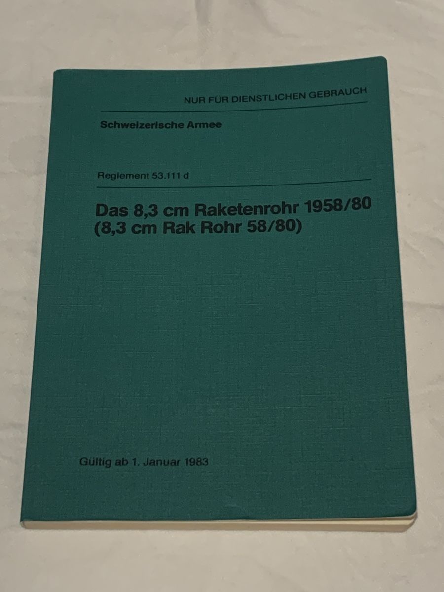 Bücher: Reglement das Raketenrohr – Neu (gemäss Beschreibung) aus Dotnacht von tmn_8