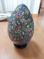 Vintage Cloisonne-Ei auf Holzschale...30 cm