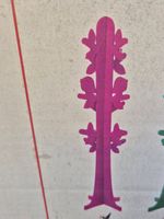 Porte-habits enfant rose arbre avec oiseaux NEUF
