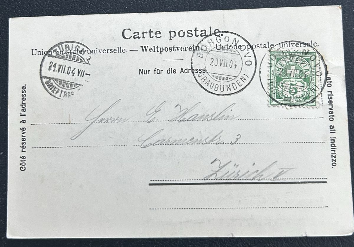 Cartoline postali: Borgonuovo Val Bregaglia – Usato da Horw venduto da Tellbub 1