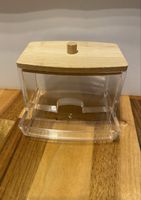 Organizer für Wattestäbchen aus Acryl und Bambus