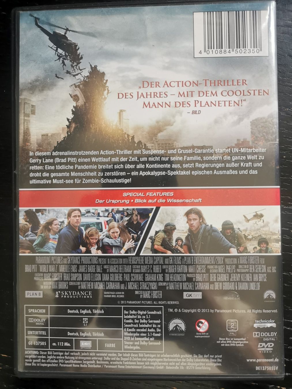 Tutti i DVDs: DVD World War Z – Usato da Zürich venduto da fil_t2br 1