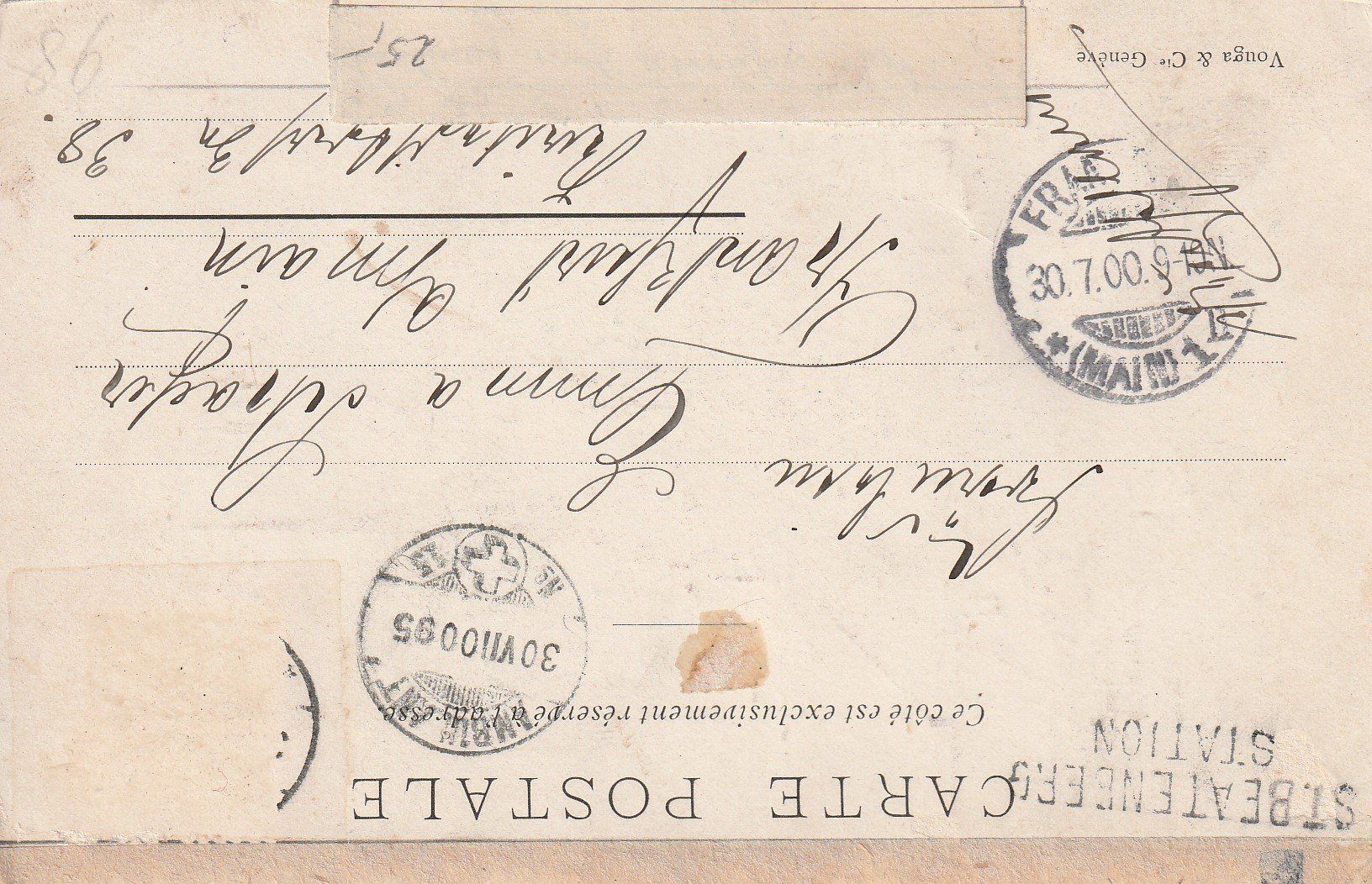 Cartoline postali: BE - Beatenberg - Künstlerkarte 1900 – Usato da uttwil venduto da Koehlerfred 1