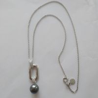 Silberkette mit Anhänger Perle Silber 925