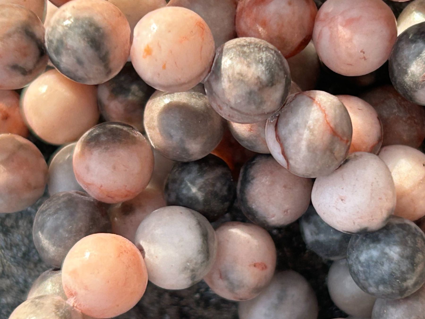 Pietre preziose: Strang echte pink zebra beads 6 mm – Nuovo e nell'imballaggio originale da Niederrohrdorf venduto da Ytobi 2