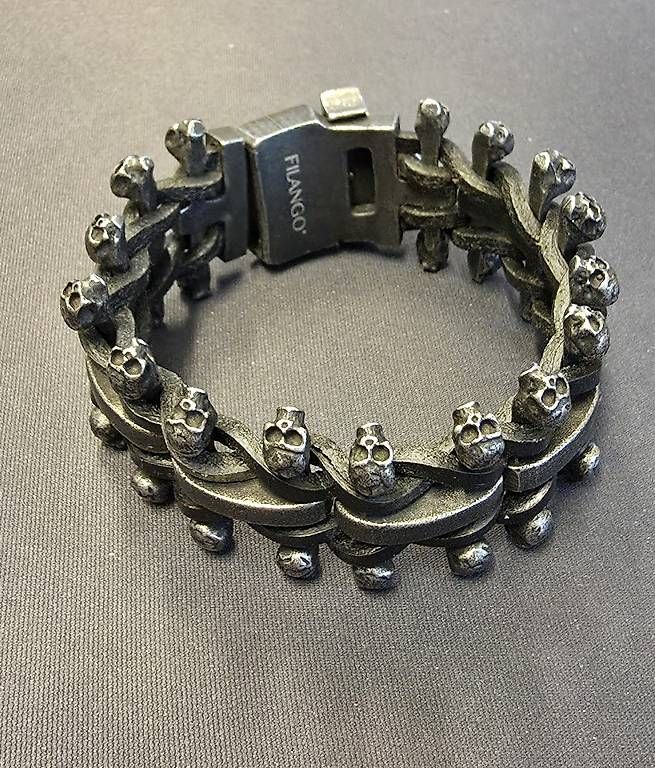 Bracelets: Armband Leder/Edelstahl – D'occasion à Heiden par Einherjar87
