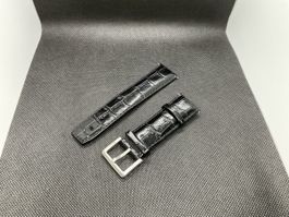 Cinturino in pelle nero 25mm