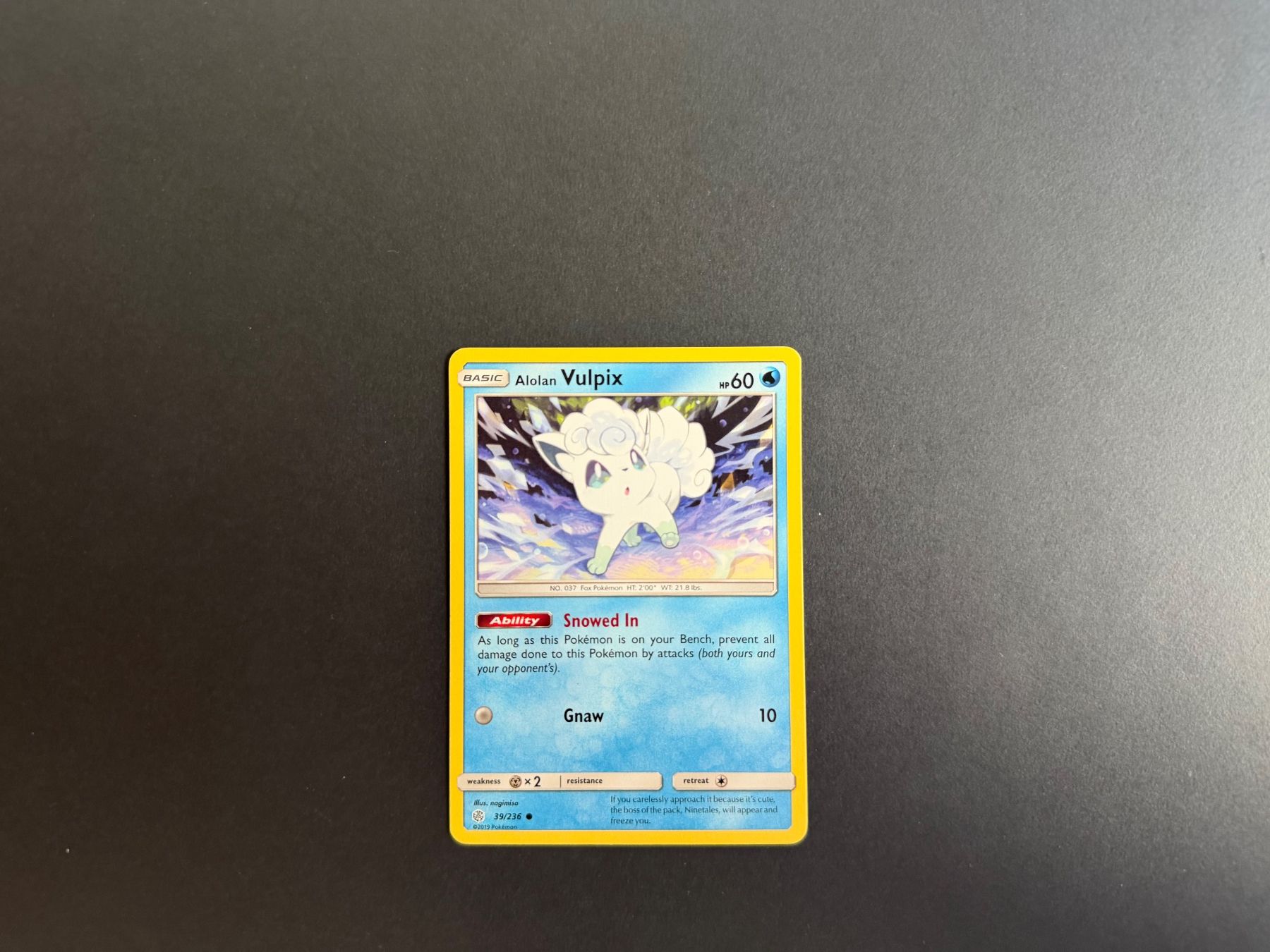 Pokémon Cartes à collectionner: Alolan Vulpix 39/236 – D'occasion à Zürich par mountainwizard00