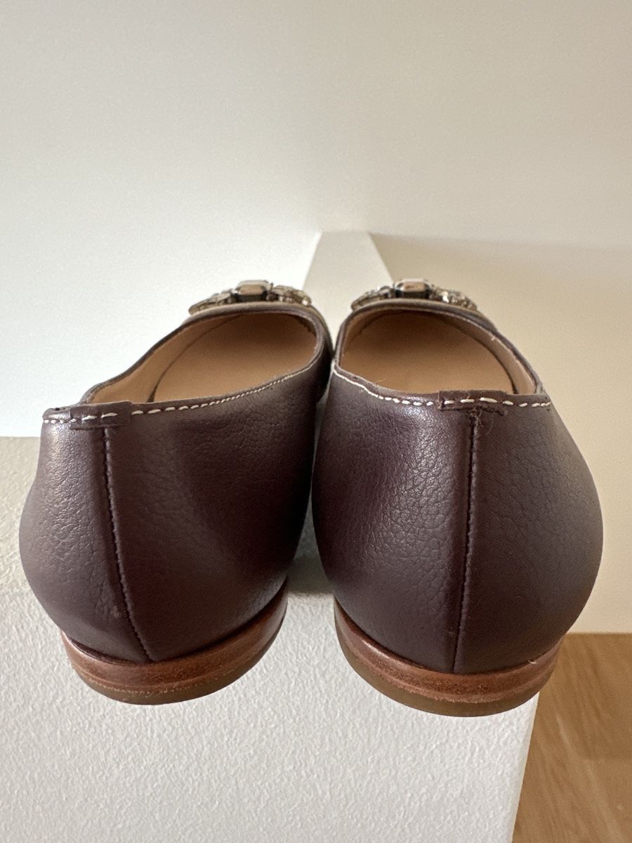Scarpe da donna: VICINI Ballerinas Leather Flats EU 37.5 Brown Chic – Nuovo e nell'imballaggio originale da Binningen venduto da can_s2yh 3