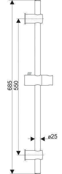 Docce: Dusch- / Brause-stange Länge 685mm – Nuovo e nell'imballaggio originale da St. Gallen venduto da schnaeppchen-preise 1
