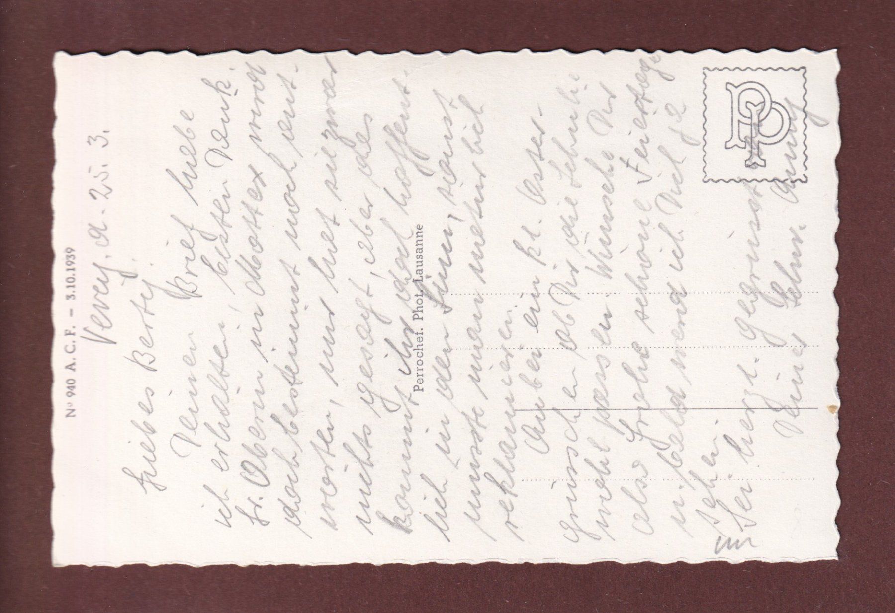 Cartoline postali: SIERRE - Vue partielle – Usato da Pully venduto da nicecards 1