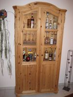 Holzbuffet, Vitrine, Holzvitrine, Wohnwand