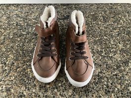 Neue gefütterte Sneakers, Mid Cut Schuhe, Gr. 31