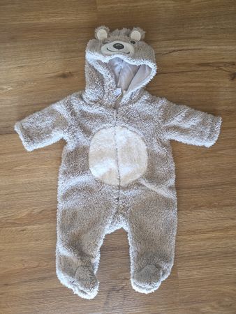 Baby Overall Bärli Gr. 56, Teddy Plüsch
