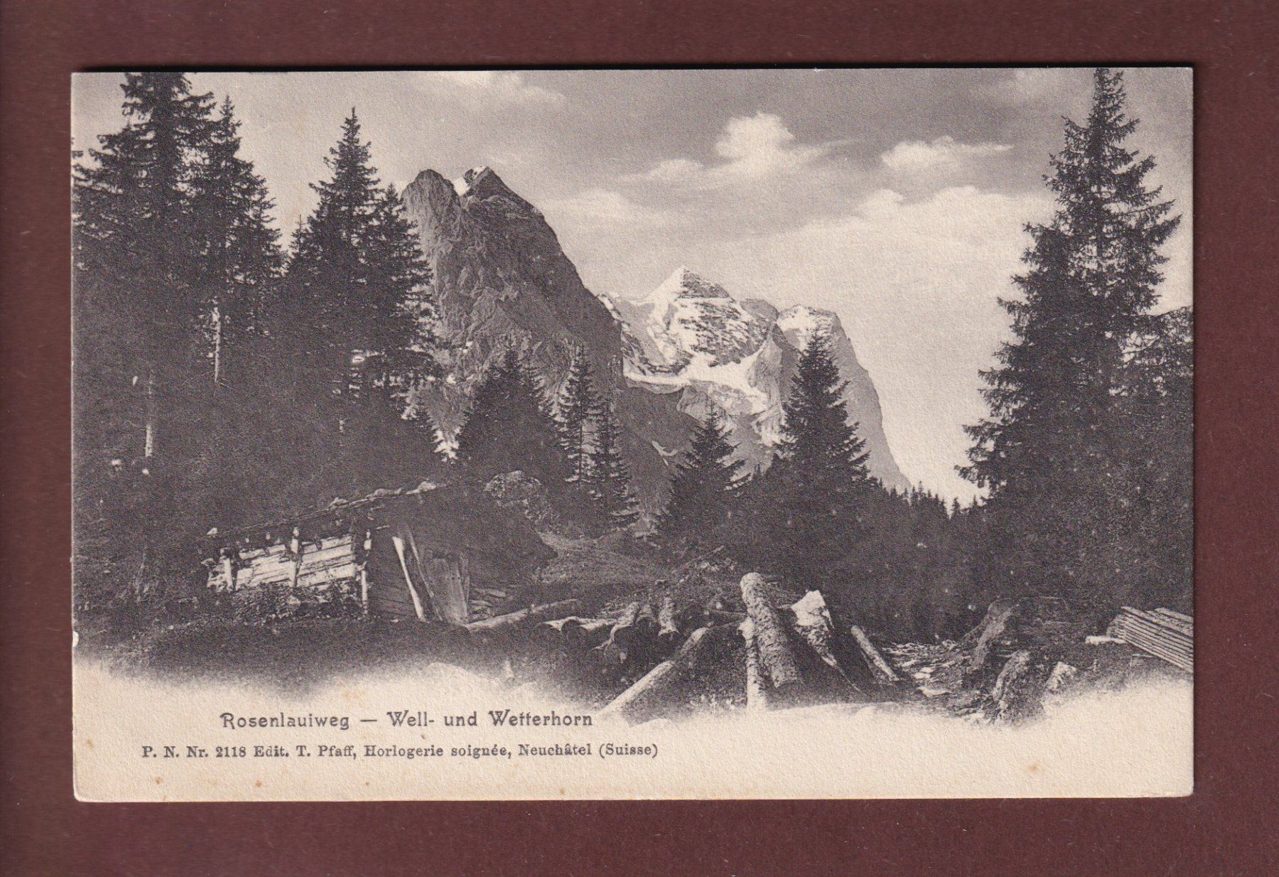 Cartoline postali: ROSENLAUI WEG – Usato da Pully venduto da nicecards