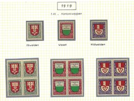 1919, J12-14, SATZ VIERERBLÖCKE **, 2 x FALZ (OBEN