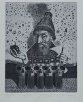 Exlibris Juri Jakovenko - Original Radierung Tod signiert