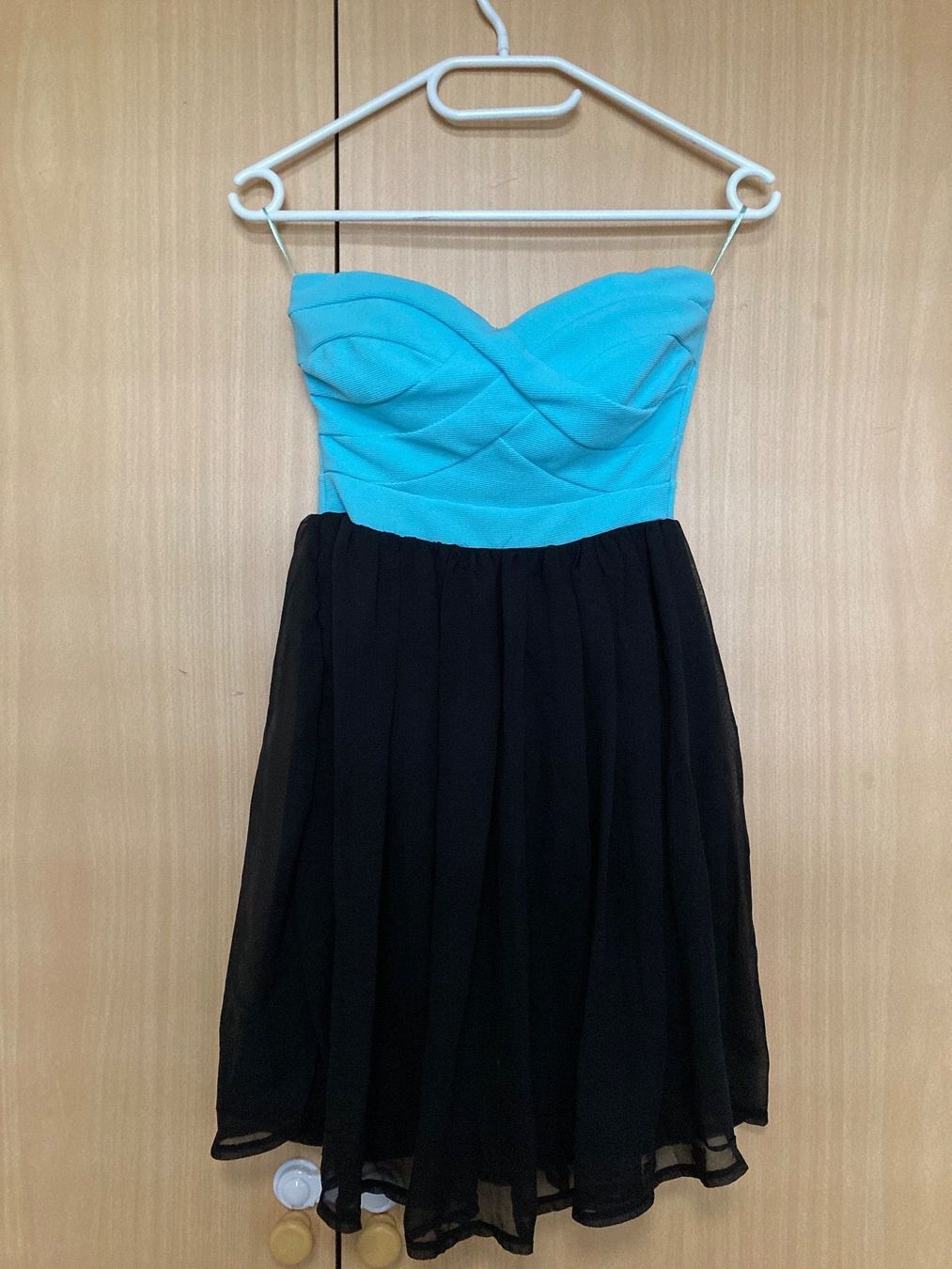 Tally Weijl Vestiti: Trägerloses Kleid schwarz/türkis Gr. 32 – Nuovo (secondo la descrizione) da Thun venduto da Vans_98