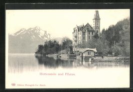 Hertenstein, Uferpartie, Blick zum Pilat