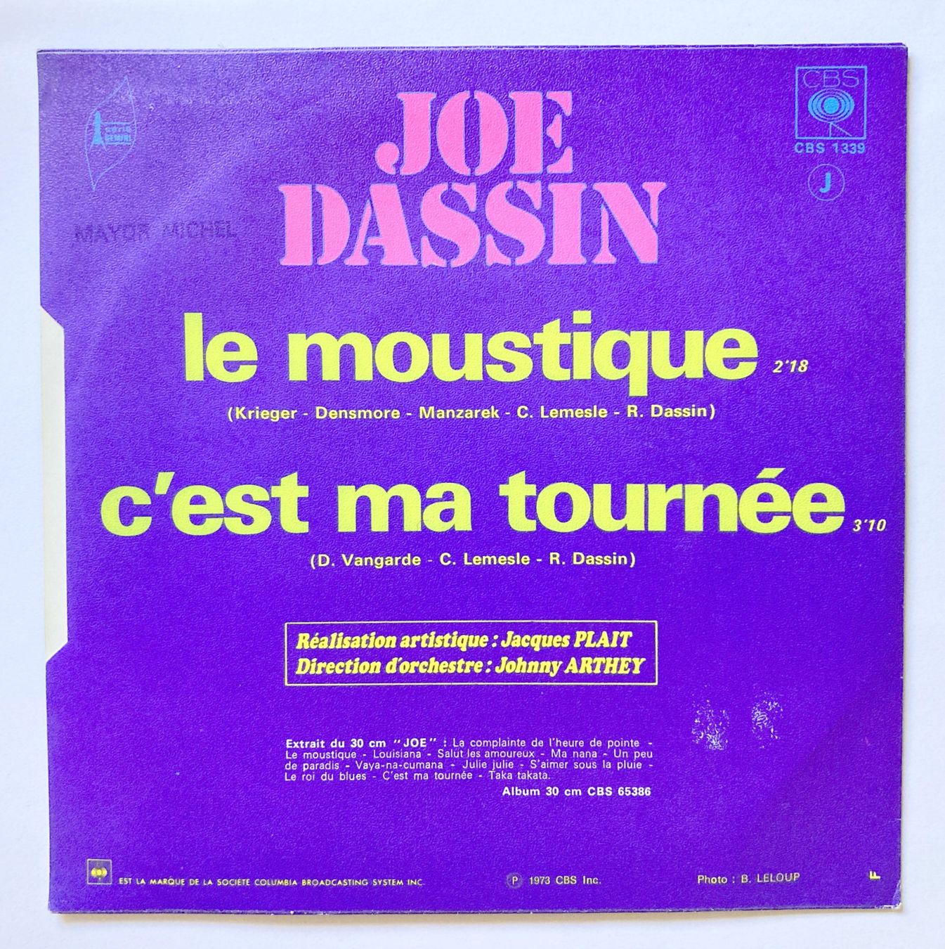 Vinyles: JOE DASSIN - LE MOUSTIQUE – D'occasion à Bottens par hotter-than-hell 1