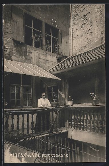 Ansichtskarten: Basel, Altes Basel, Petersgasse, ein Hof – Gebraucht aus Berlin von bartko-reher