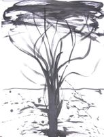 Gr. Tusche Zeichnung: Big tree