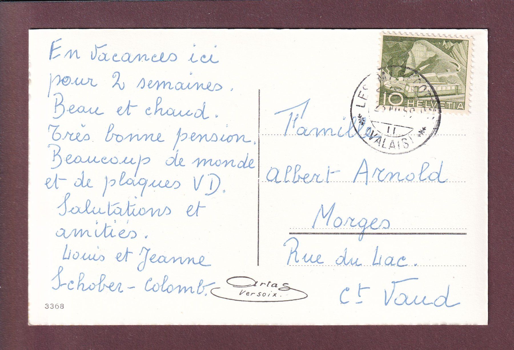 Cartes postales: LES MARECOTTES - 5 images - 1959 – D'occasion à Pully par nicecards 1