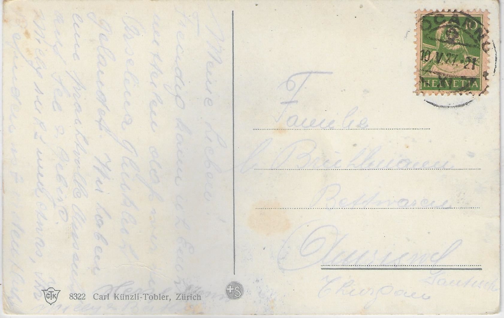 Cartoline postali: Locarno - Giardino pubblico - Litho – Usato da Ettingen venduto da Kartenplanet 1