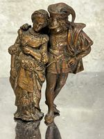 Bronzefigur Liebespaar "GESCHÜTZT" 10cm Neuwertig
