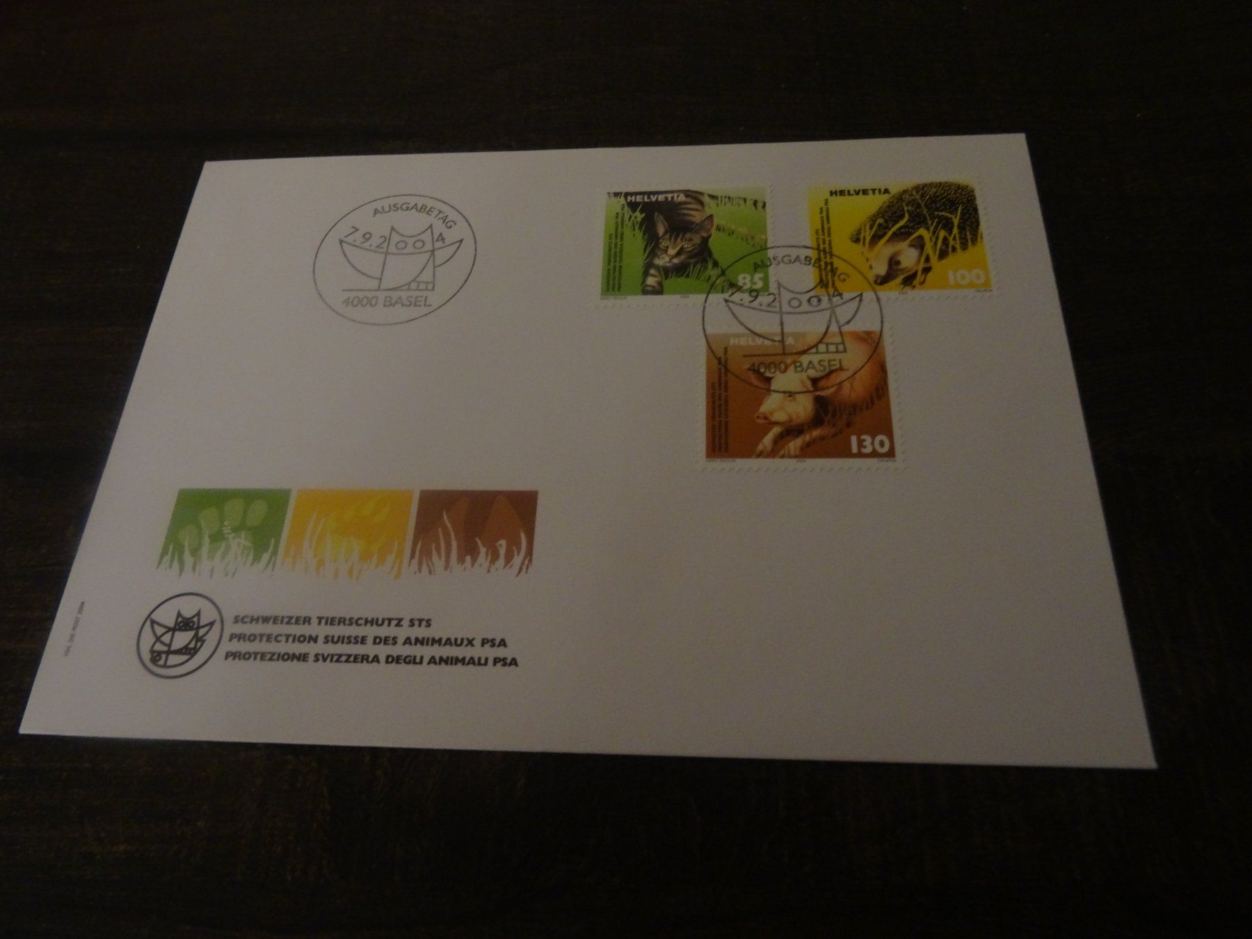Tutti i francobolli: FDC 2004 Schweizer Tierschutz – Usato da Olten venduto da pechsisa1