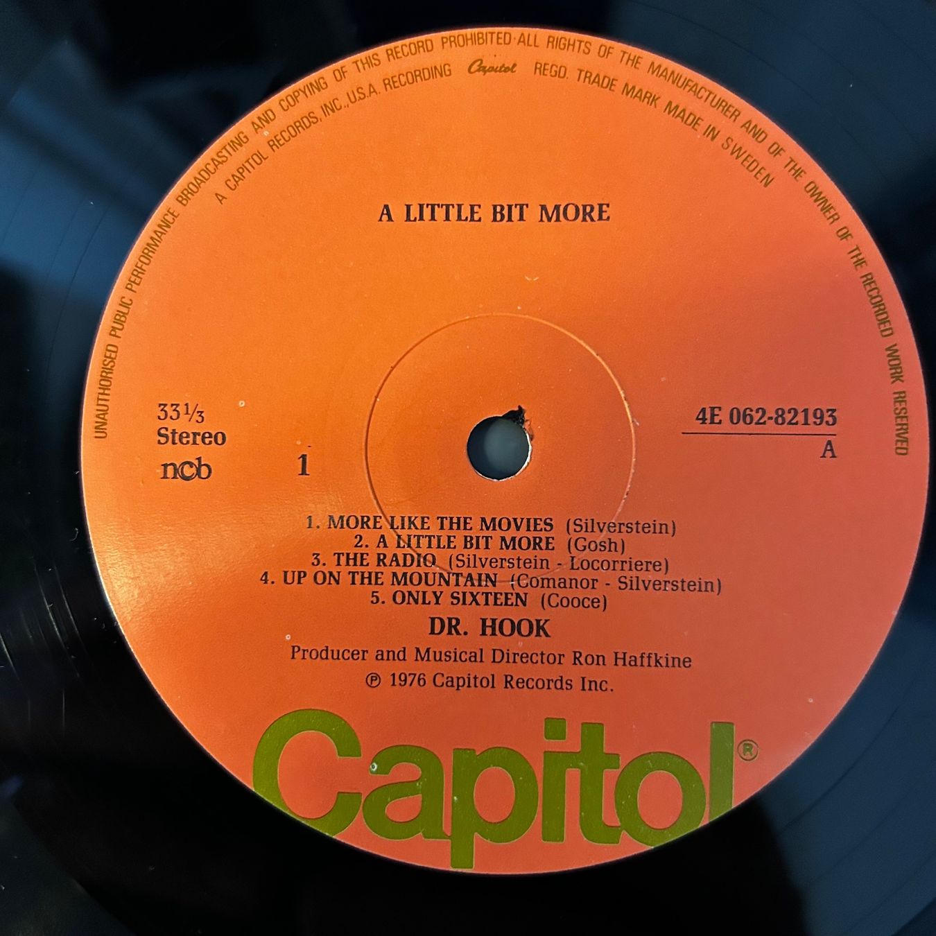 Dischi in vinile: Dr. Hook - A Little Bit More, Vinyl Schallplatte 1976 – Usato da Aesch BL venduto da BernisFlomi 2