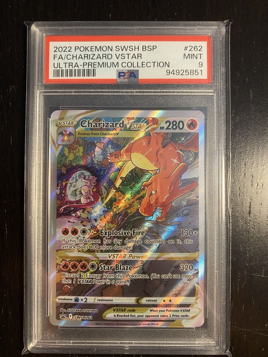 Pokémon Carte collezionabili: PSA9 Charizard VSTAR #262 FA - Ultra Premium Collection 2022 – Nuovo (secondo la descrizione) da Unterentfelden venduto da KoolAid-WhiTe
