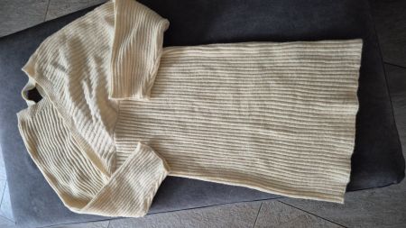 Elegante abito maglia beige, taglia L, come nuovo!