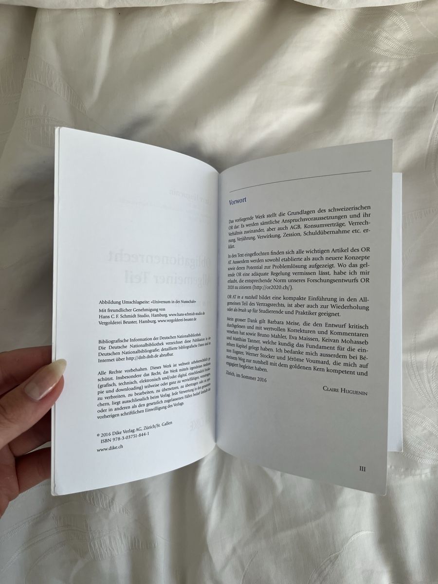 Livres: Obligationenrecht in a Nutshell – D'occasion à Zürich par hannah.liaaa 1