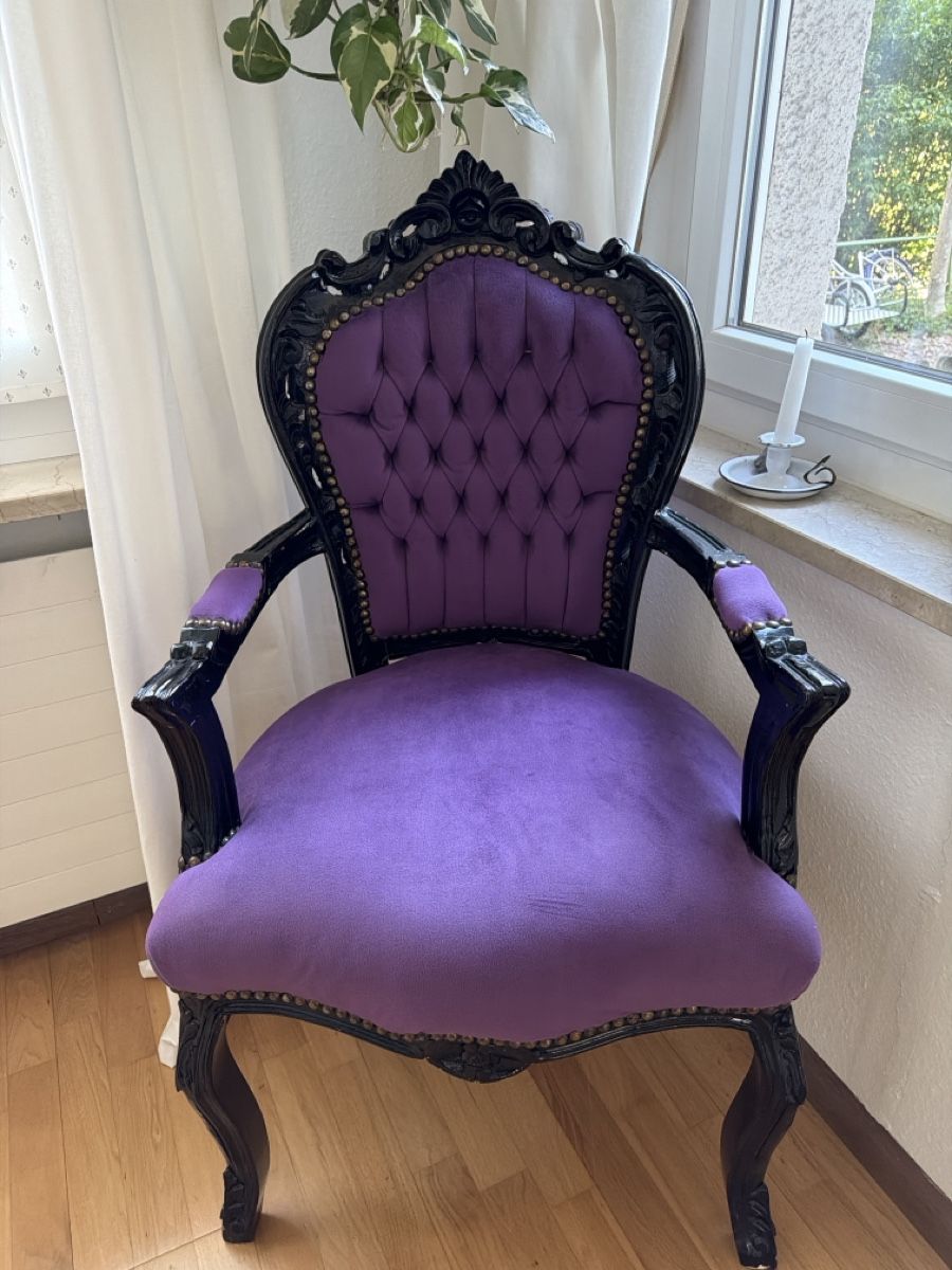 Poltrone: Barock Stuhl violett top Zustand  – Nuovo (secondo la descrizione) da Birsfelden venduto da Haex