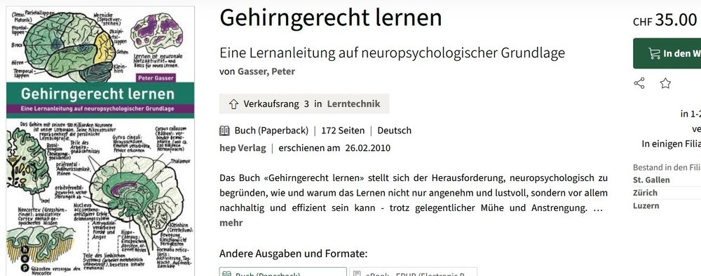 Gehirngerecht lernen Eine Lernanleitung auf neuropsychologie | Kaufen ...